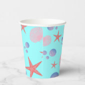 Stapelvis Zee schelpdiervis Kustzomer zeestrand Papieren Bekers (Rechts)