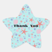 Stapelvis Zee schelpdiervis Kustzomer zeestrand Ster Sticker (Voorkant)