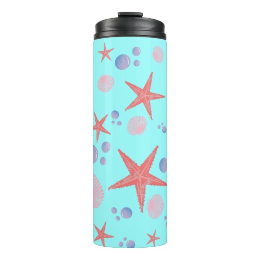 Stapelvis Zee schelpdiervis Kustzomer zeestrand Thermosbeker (Voorkant)