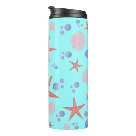 Stapelvis Zee schelpdiervis Kustzomer zeestrand Thermosbeker (Geroteerd rechts)