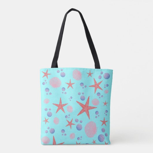 Stapelvis Zee schelpdiervis Kustzomer zeestrand Tote Bag (Achterkant)