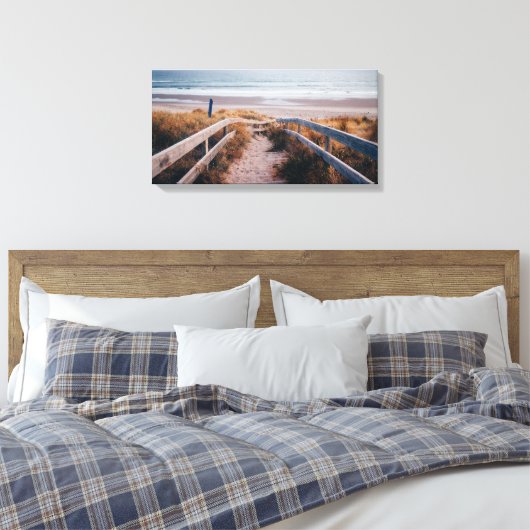 Stapelweg naar de Zee Canvas Print (Insitu (Slaapkamer))