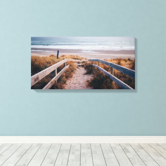 Stapelweg naar de Zee Canvas Print (Insitu (Houten vloer))