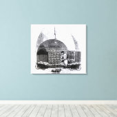 Stapelzakken voor dollars in een compartiment canvas afdruk (Insitu (Houten vloer))