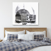 Stapelzakken voor dollars in een compartiment canvas afdruk (Insitu (Slaapkamer))
