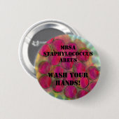 Staph - Was je handen! - Gepersonaliseerd - Ronde Button 5,7 Cm (Voorkant /achterkant)