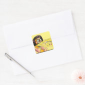 Staphney's Speciale Kots Vierkante Sticker (Envelop)