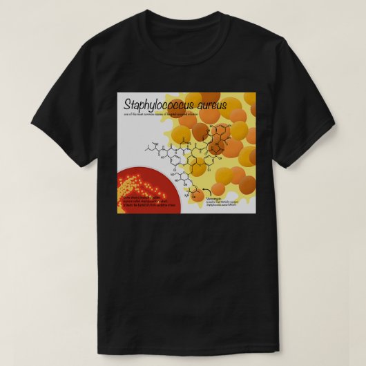Staphylococcus aureus t-shirt (Design voorkant)
