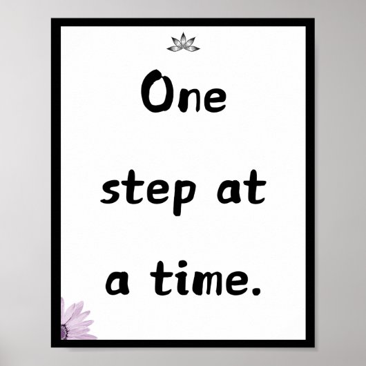 Stapje voor stapje, Quote Poster (Voorkant)