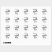 Stapkaart voor Chicken Wedding Meal Ronde Sticker (Vel)