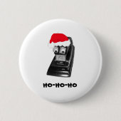 Stapler met Googly Eyes, Santa Hat, HoHoHo Ronde Button 5,7 Cm (Voorkant)