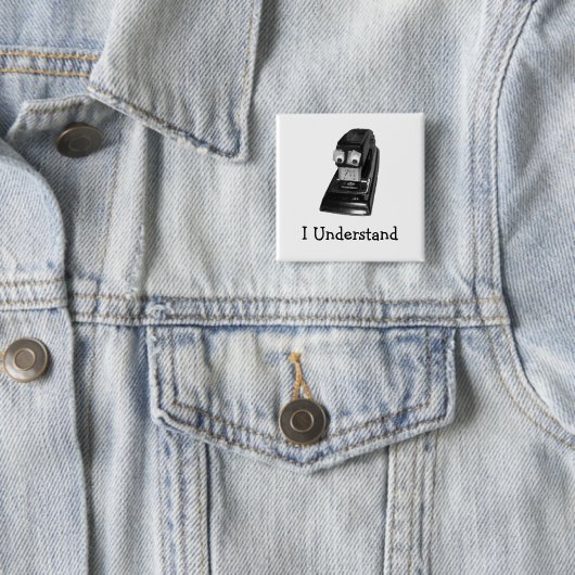 StaplerGuy Pin Vierkante Button 5,1 Cm (In situ)