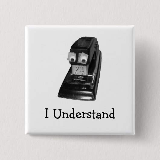 StaplerGuy Pin Vierkante Button 5,1 Cm (Voorkant)