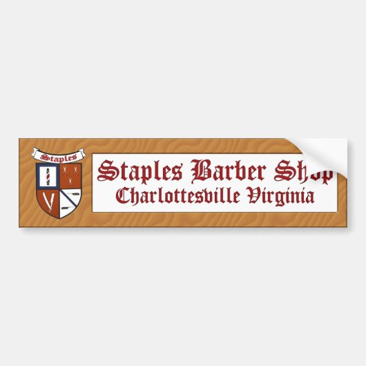 Staples Barber Shop Sticker (Voorkant)