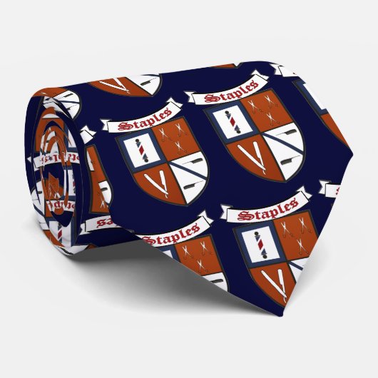 Staples Barber Shop Stropdas (Opgerold)