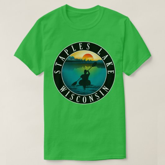 Staples Lake Wisconsin Kayakken T-shirt (Design voorkant)