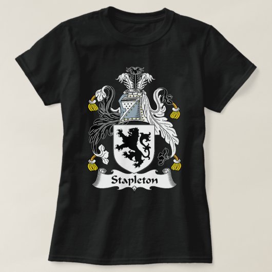 Stapleton Coat of Arms Family Crest T-shirt (Design voorkant)