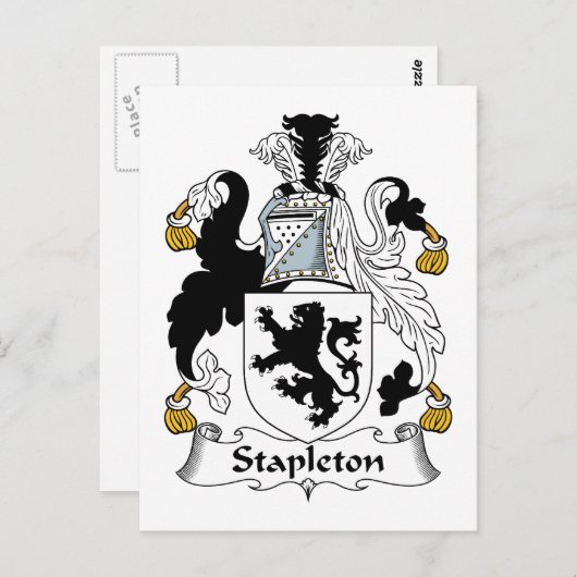 Stapleton Family Crest Briefkaart (Voorkant / Achterkant)
