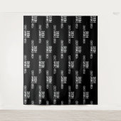 Stappen en herhaal achtergrond zwart met bedrijfsl wandkleed (Voorkant)