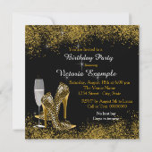 Stappen in 50 verjaardagsfeestje kaart (Achterkant)