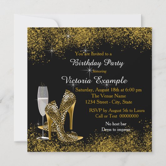 Stappen in 60 verjaardagsfeestje kaart (Achterkant)