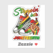 stappen in de 19e Afro Vrouw Zwart Meisjes Sticker (Vel)