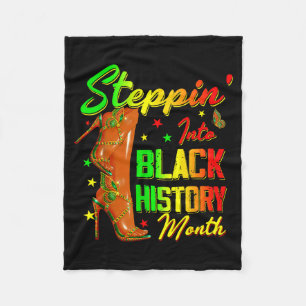 Stappen in de Black History Month Meisjes Vrouwen Fleece Deken