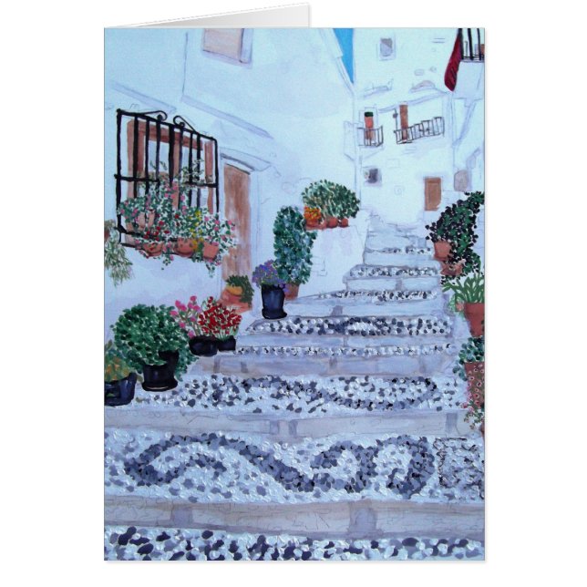 Stappen in de oude stad Frigiliana (Voorkant)