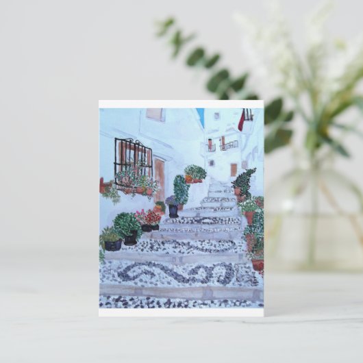 Stappen in de oude stad Frigiliana Briefkaart (Staand voorkant)