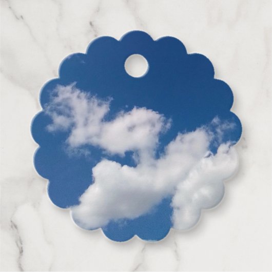 Stappen in de wolken bedankjes labels (Voorkant)