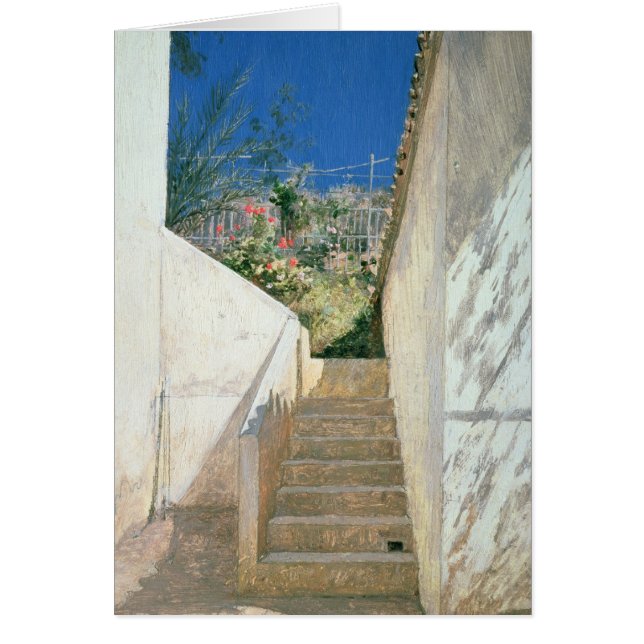 Stappen in een tuin, Algerije, 1883 (Voorkant)