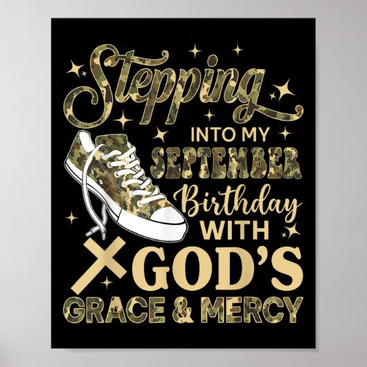 Stappen in mijn september verjaardag vrouwen meisj poster (Voorkant)