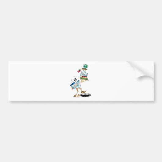 Stappen in zwarte hol bumpersticker (Voorkant)