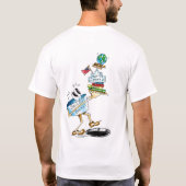 Stappen in zwarte hol t-shirt (Achterkant)