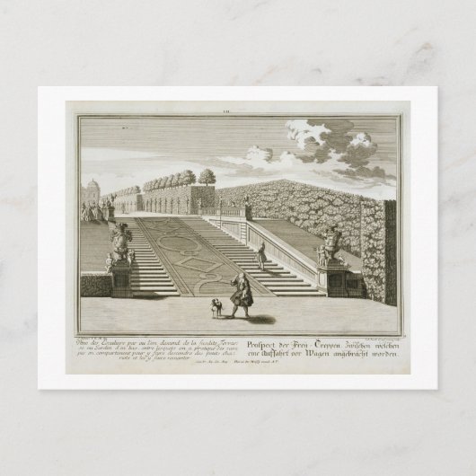 Stappen naar de tuin, Belvedere Palace, Vie Briefkaart (Voorkant)
