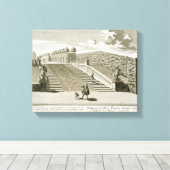 Stappen naar de tuin, Belvedere Palace, Vie Canvas Afdruk (Insitu (Houten vloer))
