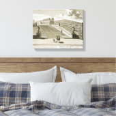 Stappen naar de tuin, Belvedere Palace, Vie Canvas Afdruk (Insitu (Slaapkamer))