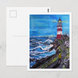 Stappen naar de vuurtoren Schilderij van Alfred Fo Briefkaart