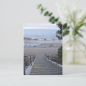 stappen naar het strand briefkaart (Staand voorkant)