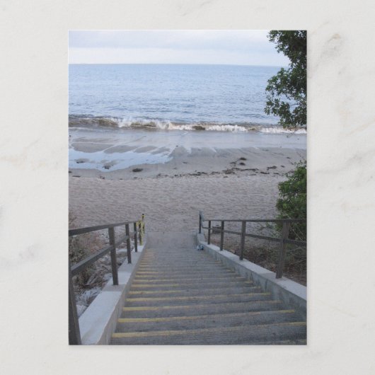 stappen naar het strand briefkaart (Voorkant)