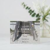 Stappen naar het strand, New Smyrna Beach, Florida Briefkaart (Staand voorkant)