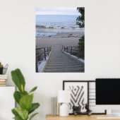 stappen naar het strand poster (Thuiskantoor)
