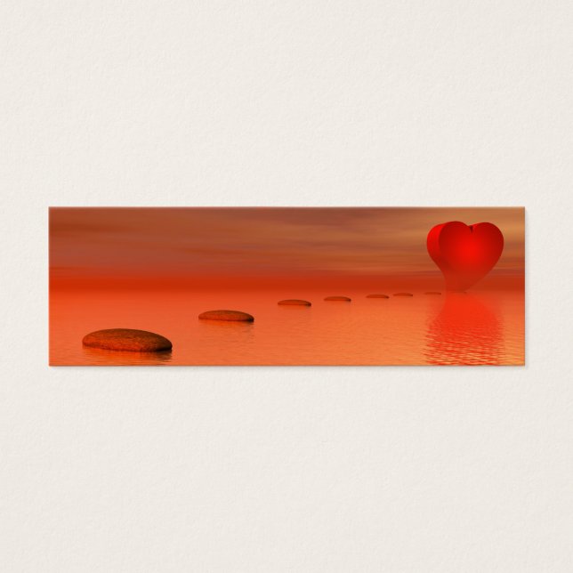 Stappen naar liefde mini visitekaartjes (Voorkant)
