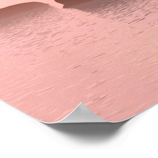 Stappen naar rode zonsondergang poster (Hoek)