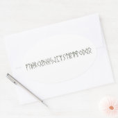 Stappen Ovale Sticker (Envelop)