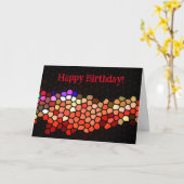 Stappen Steppingstones Mozaïek Kleurrijke Verjaard Kaart (Gele Bloem)