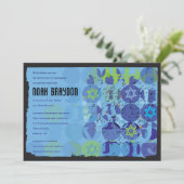 STAPPEN STONES Bar Bat Mitzvah Invitation Kaart (Staand voorkant)