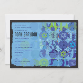 STAPPEN STONES Bar Bat Mitzvah Invitation Kaart