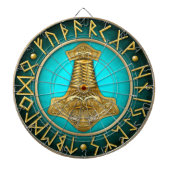 Stappen - Thors Hammer - Blauwgroen Dartbord (Voorkant)