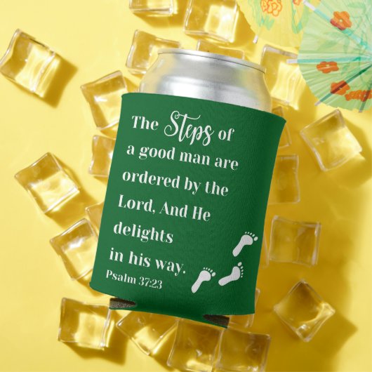 Stappen van een goed Man - Psalm 37:23 Blikjeskoeler (Insitu Zomer)